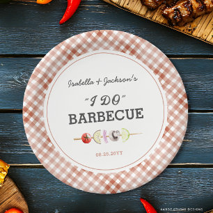 ICH LIEBE Barbecue Hochzeits-Brautparty Pappteller