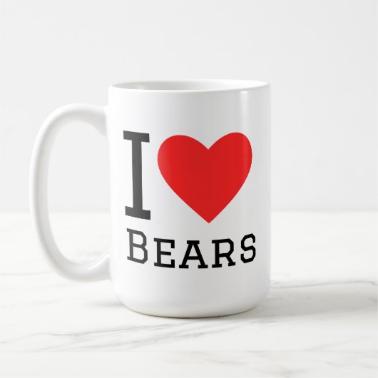 Ich liebe Bären Kaffeetasse (Links)