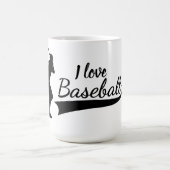Ich liebe Baseball Kaffeetasse (Mittel)