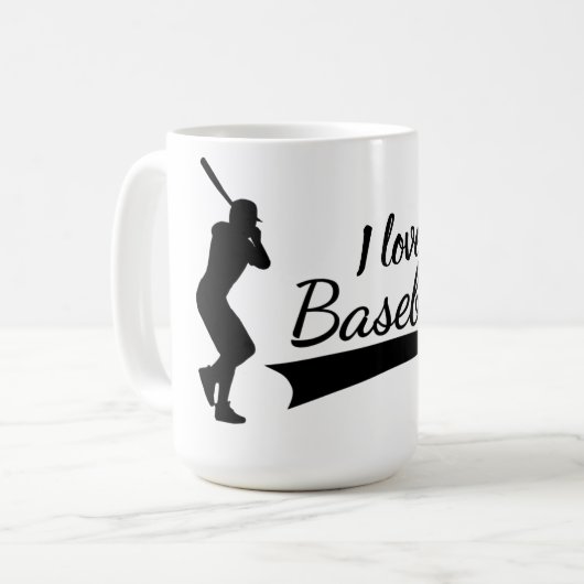 Ich liebe Baseball Kaffeetasse (Vorderseite Links)