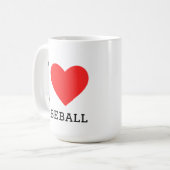 Ich liebe Baseball Kaffeetasse (Vorderseite Links)