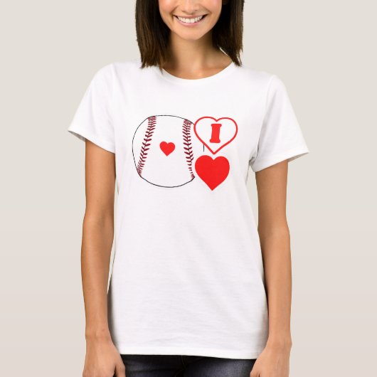 Ich Liebe Baseball! T-Shirt (Vorderseite)