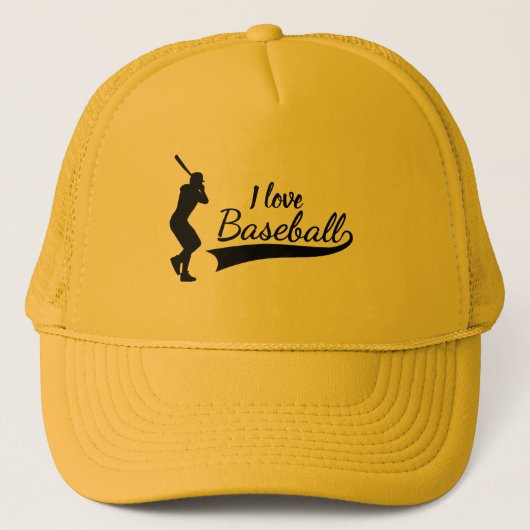 Ich liebe Baseball Truckerkappe (Vorderseite)