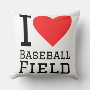 Ich liebe Baseballfeld Kissen