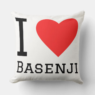 Ich liebe Basenji Kissen