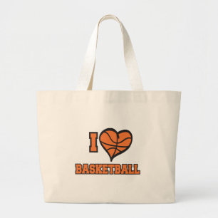 ich liebe Basketball Jumbo Stoffbeutel