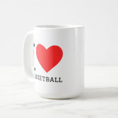 Ich liebe Basketball Kaffeetasse (Vorderseite Links)