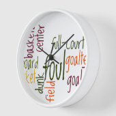 Ich Liebe Basketballspiele. Mit Mitgefühl Wanduhr (Winkel)
