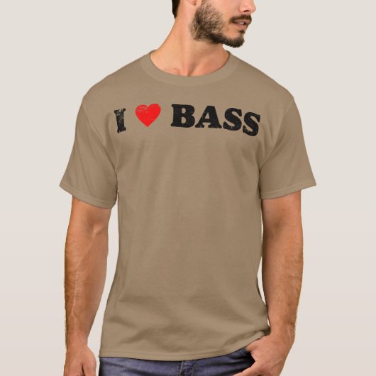 Ich liebe Bass-Geschenk T-Shirt (Vorderseite)