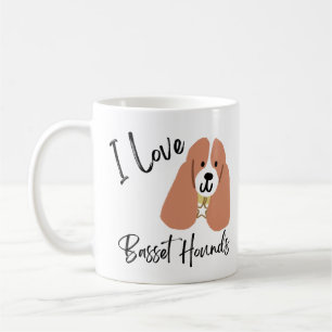 Ich liebe Basset Hounds  Kaffeetasse