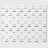 Ich Liebe Bassoon Red Heart of Musiknotens Geschenkpapier (Flach)