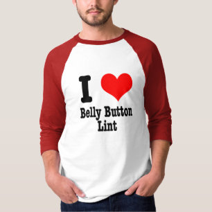 ICH LIEBE Bauchnabel-Flusen T-Shirt