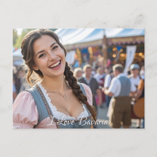 ICH LIEBE BAYERN POSTKARTE (Vorderseite)