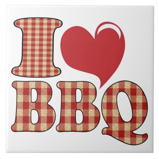 Ich liebe BBQ Fliese (Vorderseite)