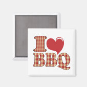 Ich liebe BBQ Magnet (Vorderseite/Rückseite)