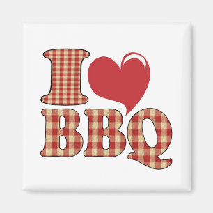 Ich liebe BBQ Magnet