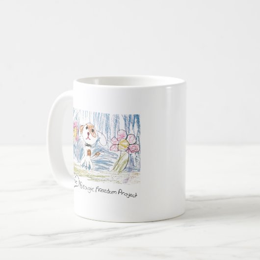 "ICH LIEBE-BEAGLE-FREIHEITS-PROJEKT!" Klassische Kaffeetasse (Vorderseite Links)