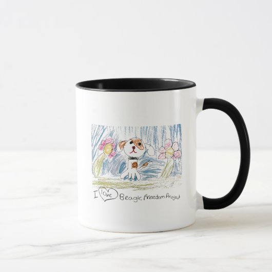 "ICH LIEBE-BEAGLE-FREIHEITS-PROJEKT!" TASSE (Rechts)