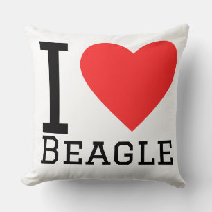 Ich liebe Beagle  Kissen