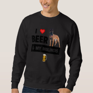 Ich Liebe Beer und mein belgischer Malinois Mama V Sweatshirt