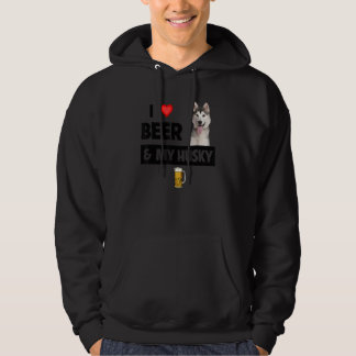 Ich Liebe Beer und meine Husky Mama Vater Sibirisc Hoodie
