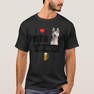 Ich Liebe Beer und meine Husky Mama Vater Sibirisc T-Shirt