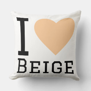 Ich liebe Beige Kissen