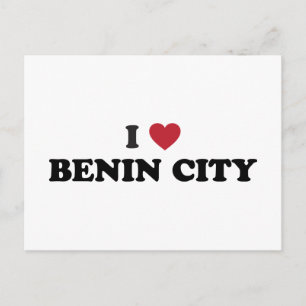 Ich liebe Benin City Nigeria Postkarte