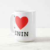Ich liebe Benin Kaffeetasse (Vorderseite Links)