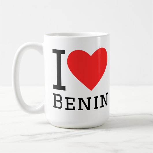 Ich liebe Benin Kaffeetasse (Links)