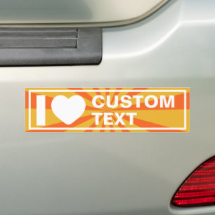 Ich liebe benutzerdefinierte Retro-Designs Autoaufkleber