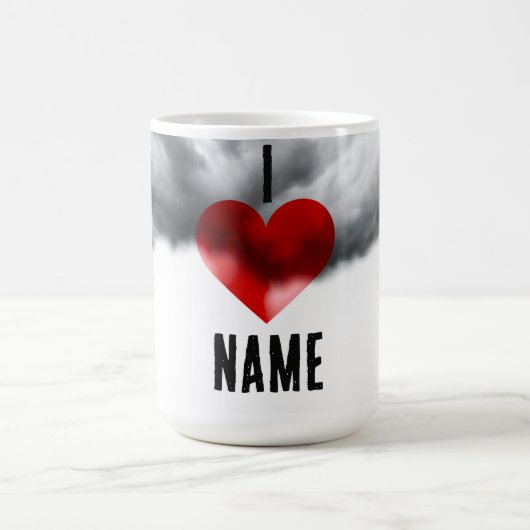 Ich liebe benutzerdefinierter Name Kaffeetasse (Mittel)