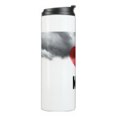 Ich liebe benutzerdefinierter Name Thermosbecher (Nach links gedreht)