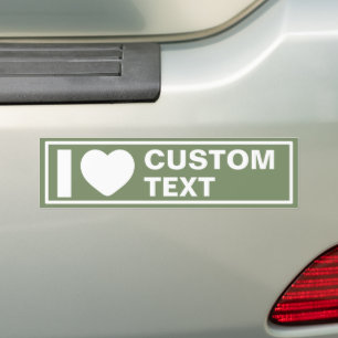Ich liebe benutzerdefiniertes modernes Boho-Grün Autoaufkleber