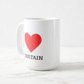 Ich liebe Berge Kaffeetasse (Vorderseite Links)