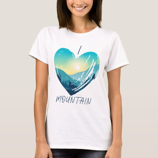Ich liebe Berge T-Shirt (Vorderseite)
