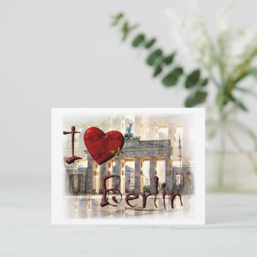 Ich Liebe Berlin Postkarte (Stehend Vorderseite)
