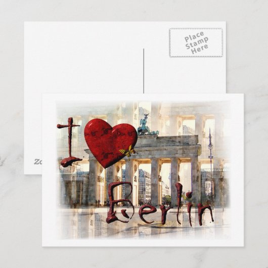Ich Liebe Berlin Postkarte (Vorne/Hinten)