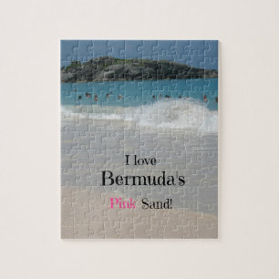 Ich Liebe Bermudas rosa Sand! Puzzle