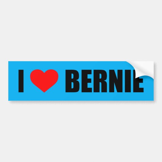 "ICH LIEBE BERNIE" AUTOAUFKLEBER (Vorne)