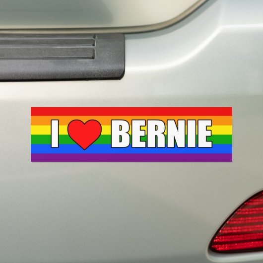 "ICH LIEBE BERNIE" AUTOAUFKLEBER (Auf Auto)
