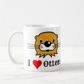 Ich Liebe. Bessere Wertschätzung. Lieben Otters Kaffeetasse (Links)