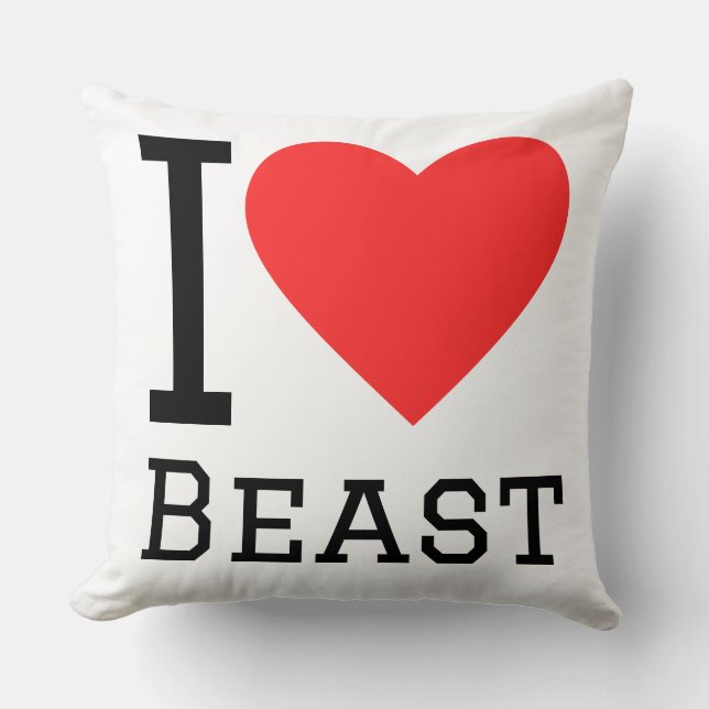 Ich liebe Bestien  Kissen (Vorderseite)