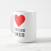 Ich liebe Bewegungsspiele Kaffeetasse (Vorderseite Links)