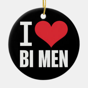 Ich liebe Bi mich bisexuelle Männer Bi Stolz Bisex Keramik Ornament