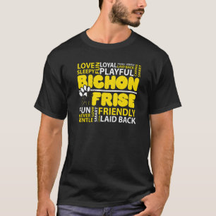 Ich liebe Bichon Frise Hund  Hundezüchter Welpe Pf T-Shirt