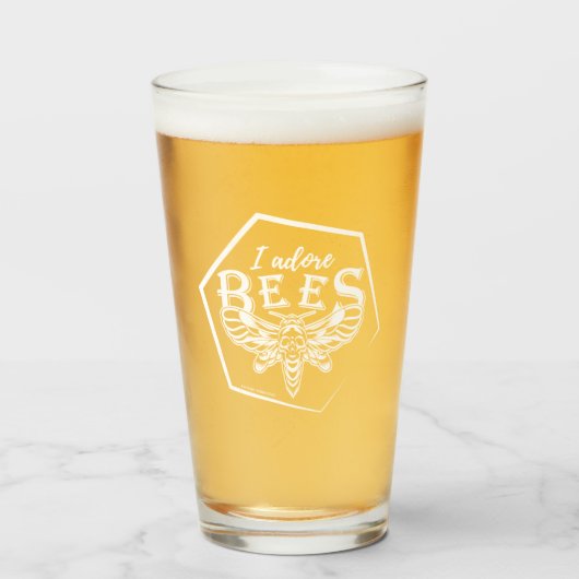 Ich liebe Bienenglas Glas (Vorne (Gefüllt))