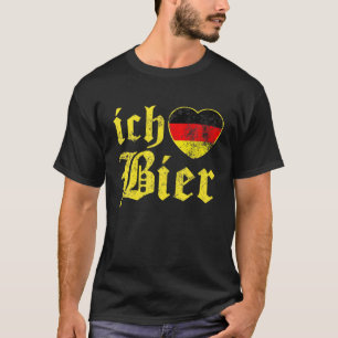 Ich Liebe Bier Funny German Ber Germany Flag Okto T-Shirt