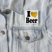 Ich liebe Bier Herz Button (Beispiel)