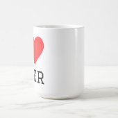 Ich liebe Bier Kaffeetasse (Mittel)